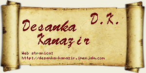 Desanka Kanazir vizit kartica